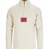 Cheap Amundsen Sports Boiled Ski Sweater W/ Flag 600 Oatmeal/Norge