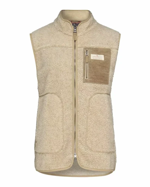 Store Amundsen Sports Heroes Wool Fleece Vest 610 Natural