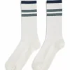 Shop Amundsen Sports Oslo Crew Socks 003 White/Stormy Blue