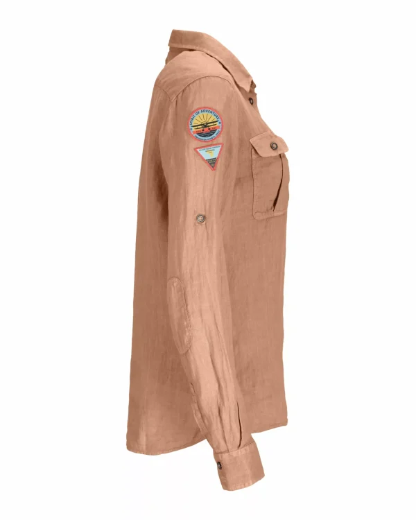 Sale Amundsen Sports Safari G.Dyed Linen Shirt 650 Camel